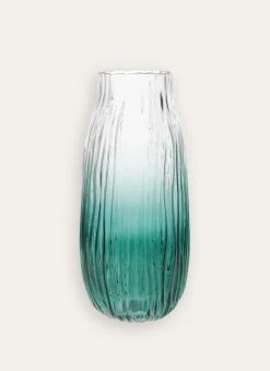 VASE EN VERRE DÉGRADÉ SOUFFLÉ vert