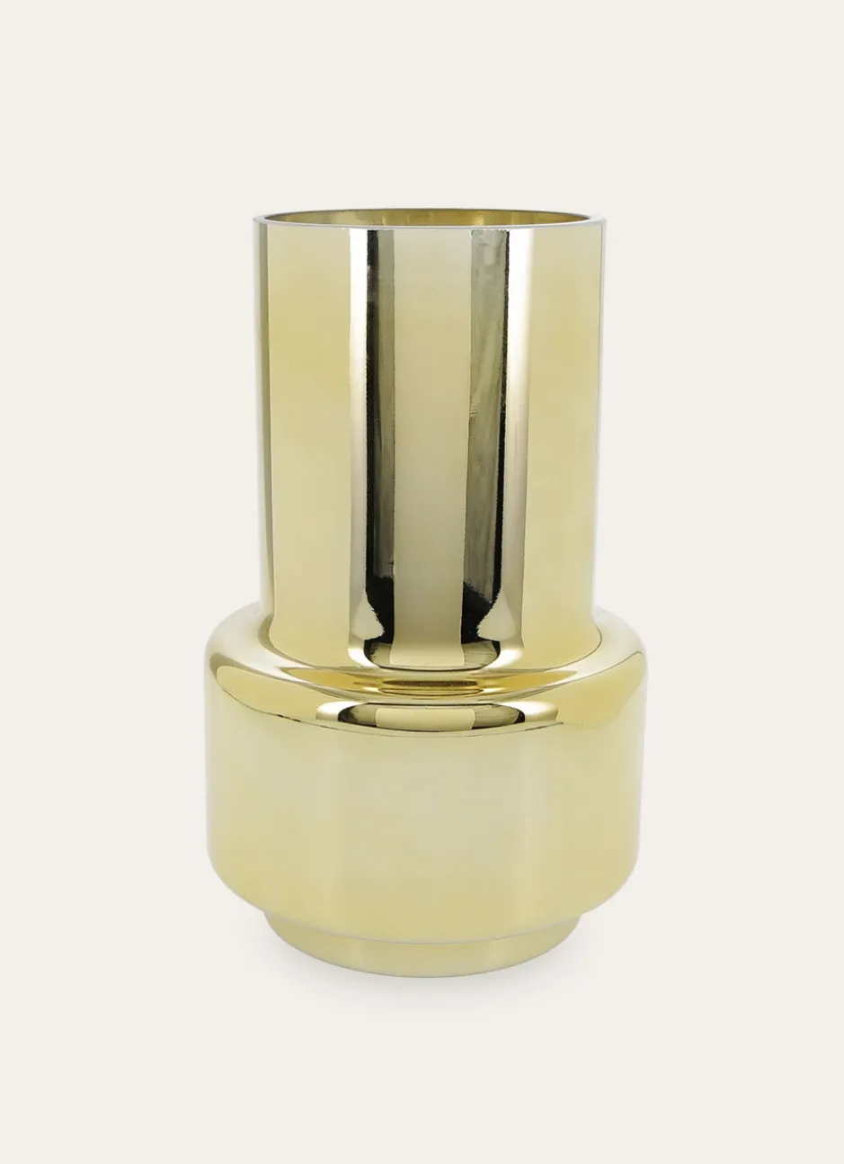 VASE EN VERRE GRAPHIQUE JADORE DORÉ