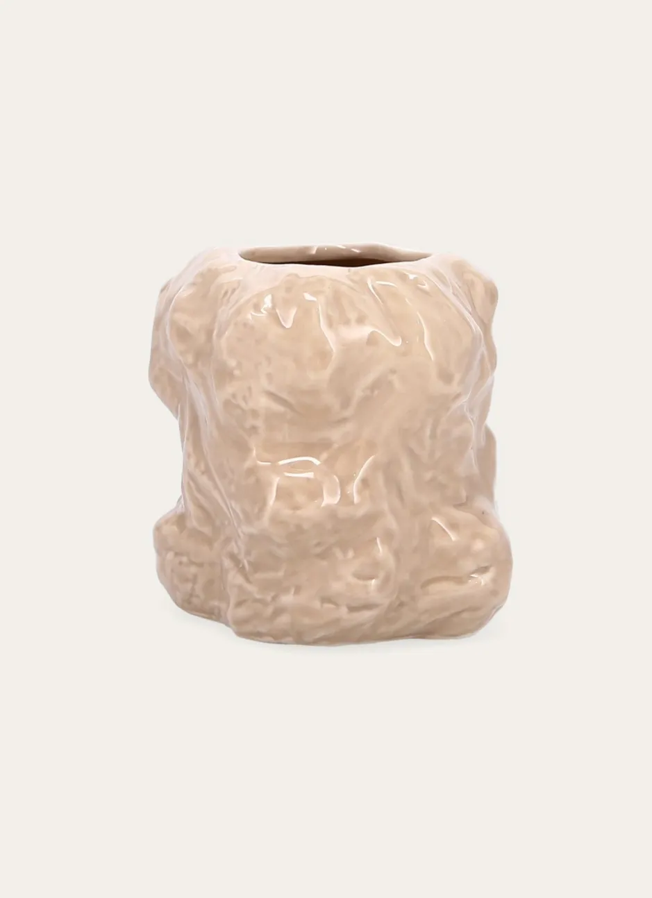 VASE FORME IRRÉGULIÈRE EN DOLOMITE (PETIT MODÈLE) BEIGE