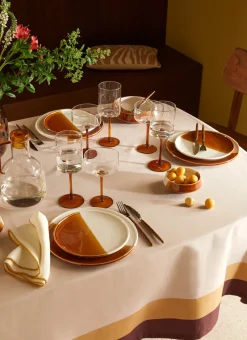 VERRE À EAU SUR PIED ALVIN CARAMEL