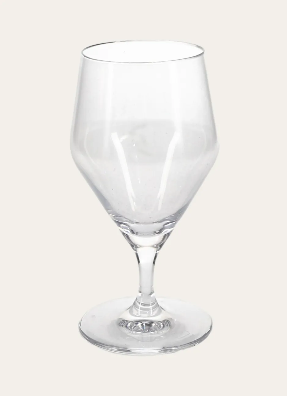 VERRE A PIED BAS EN CRISTALLIN TRANSPARENT