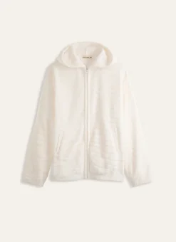 VESTE ZIPPÉE EN POLAIRE POCHES LATÉRALES ÉCRU
