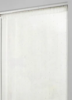 VITRAGE JACQUARD À FINES RAYURES 60 X 120 CM ÉCRU