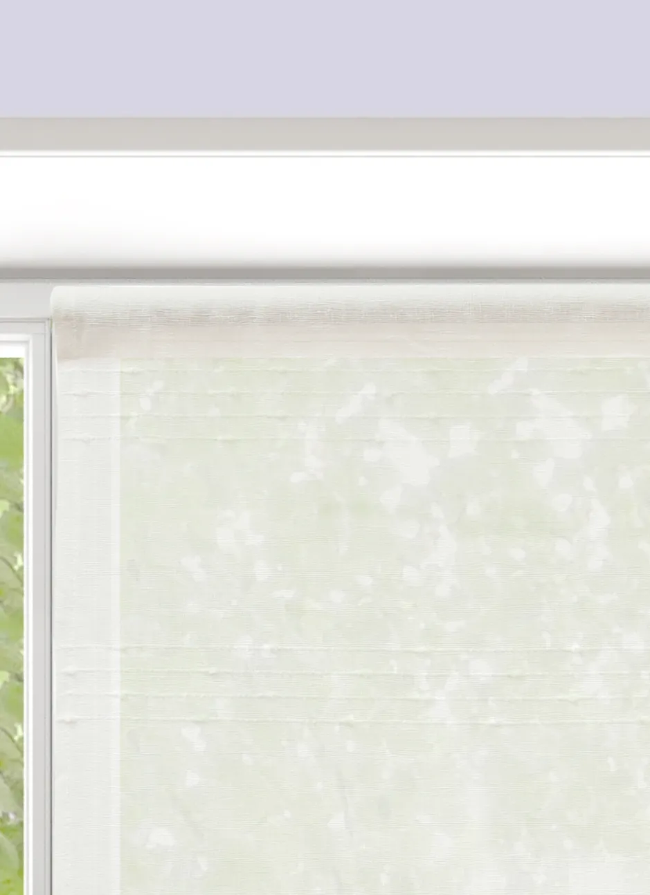 VITRAGE RAYURES HORIZONTALES EN RELIEF 60 X 120CM BLANC