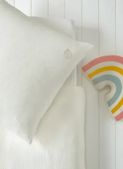 HOUSSE DE COUETTE BÉBÉ EN GAZE DE COTON LAIT