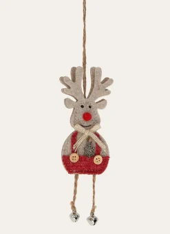 SUSPENSION RENNE RIGOLO EN FEUTRINE ROUGE